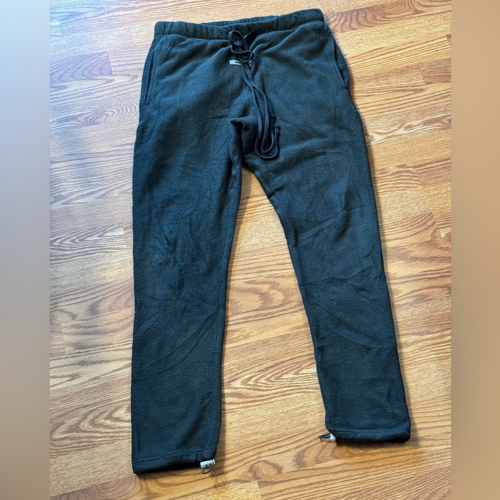 Essentials Black Polar Fleece Lounge Pants